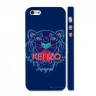 Брендовый чехол для iPhone 5, Kenzo, синий Брендовый чехол для iPhone 5, Kenzo, синий