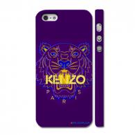 Брендовый чехол для iPhone 5, Kenzo, фиолетовый Брендовый чехол для iPhone 5, Kenzo, фиолетовый