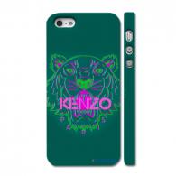 Брендовый чехол для iPhone 5, Kenzo, зеленый Брендовый чехол для iPhone 5, Kenzo, зеленый