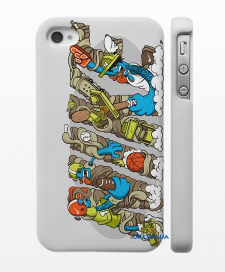 Печать на чехле iPhone 4/4S - дизайн прикольный Nike Печать на чехле iPhone 4/4S - дизайн прикольный Nike