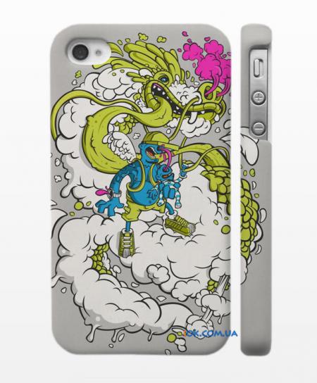Печать на кейсе iPhone 4/4S - дизайн Дракон Печать на кейсе iPhone 4/4S - дизайн Дракон