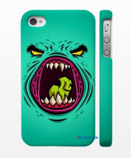 Оригинальный чехол на iPhone 4/4S - Страшный монстрик Оригинальный чехол на iPhone 4/4S - Страшный монстрик