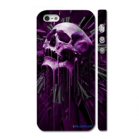 Пластиковый чехол для iPhone 5, часы - череп Пластиковый чехол для iPhone 5, часы - череп