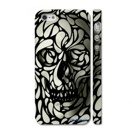 Потрясный чехол для iPhone 5, черно-белый череп Потрясный чехол для iPhone 5, черно-белый череп