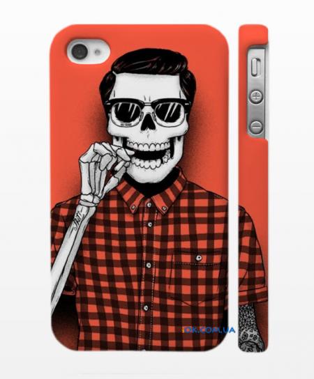 Swag чехол для iPhone 4, 4S череп - ботан