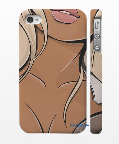 Купить чехол на смартфон iPhone 4, 4S нежный силуэт Купить чехол на смартфон iPhone 4, 4S нежный силуэт