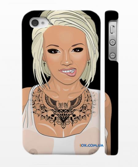 Купить стильный кейс на смартфон iPhone 4, 4S Тату - колье, черный Купить стильный кейс на смартфон iPhone 4, 4S Тату - колье, черный