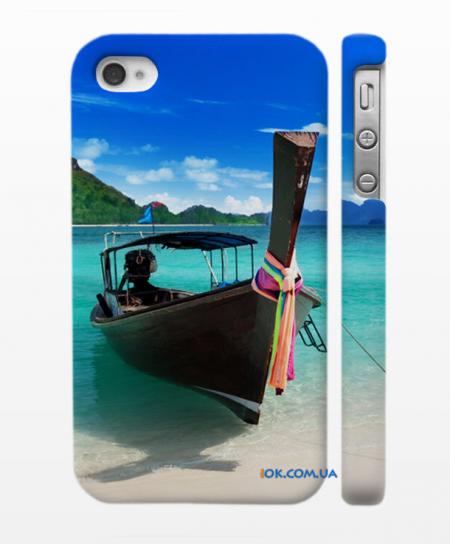 Печать на чехле iPhone 4,4S "Лодочка - мечта" Печать на чехле iPhone 4,4S "Лодочка - мечта"
