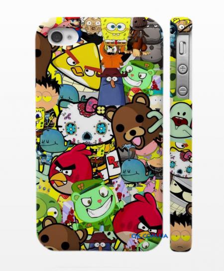 Крутой кейс для iPhone 4,4S - Мультяшный клип-арт Крутой кейс для iPhone 4,4S - Мультяшный клип-арт