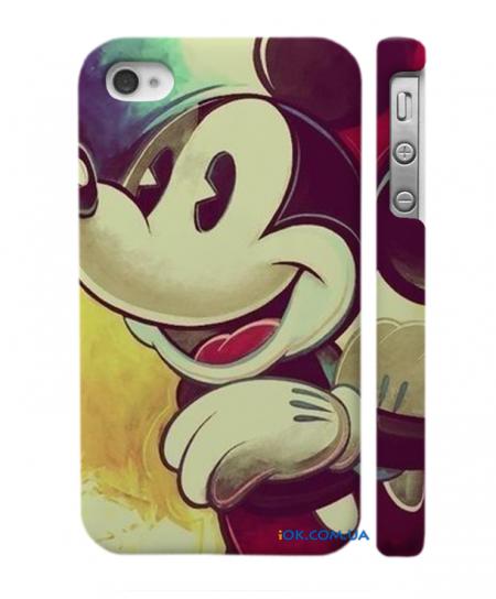 Печать на накладке для iPhone 4, 4S Микки Маус Печать на накладке для iPhone 4, 4S Микки Маус