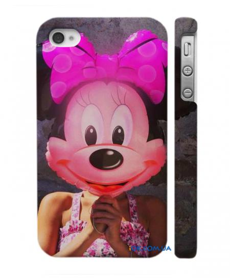 Печать на накладке для iPhone 4, 4S Подружка Микки Печать на накладке для iPhone 4, 4S Подружка Микки