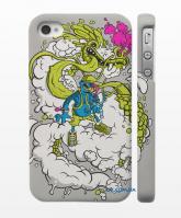 Печать на кейсе iPhone 4/4S - дизайн Дракон Печать на кейсе iPhone 4/4S - дизайн Дракон