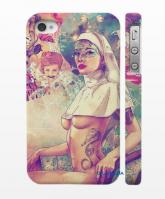 Дизайн Фаб Кираоло, чехол для iPhone 4/4S, прелестная монашка Дизайн Фаб Кираоло, чехол для iPhone 4/4S, прелестная монашка