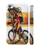 Яркий Swag чехол для iPhone 4,4S "Крутая велосипедистка" Яркий Swag чехол для iPhone 4,4S "Крутая велосипедистка"