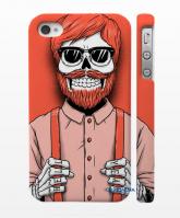 Авторская накладка на iPhone 4,4S - бородач Авторская накладка на iPhone 4,4S - бородач