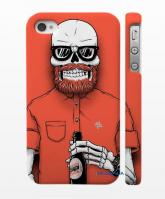Swag накладка для iPhone 4, 4S череп с пивом Swag накладка для iPhone 4, 4S череп с пивом