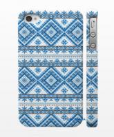 Авторский дизайн, чехол для iPhone 4, 4S Вышиванка, синий Авторский дизайн, чехол для iPhone 4, 4S Вышиванка, синий