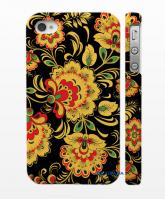 Дизайнерский чехол "Хохлома" для iPhone 4, 4S черный Дизайнерский чехол "Хохлома" для iPhone 4, 4S черный