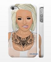 Купить стильный кейс на смартфон iPhone 4, 4S Тату - колье, белый Купить стильный кейс на смартфон iPhone 4, 4S Тату - колье, белый