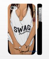 Купить накладку на Айфон 4, 4S, Сексуальная Swag девушка, черный Купить накладку на Айфон 4, 4S, Сексуальная Swag девушка, черный
