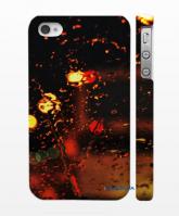 Стильный чехол на iPhone 4/4S, принт - капли на стекле Стильный чехол на iPhone 4/4S, принт - капли на стекле