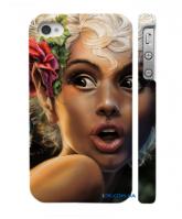 Чехол с рисунком на iPhone 4, 4S Сексуальная блондинка Чехол с рисунком на iPhone 4, 4S Сексуальная блондинка