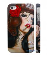 Чехол с рисунком на iPhone 4, 4S Крутая летчица Чехол с рисунком на iPhone 4, 4S Крутая летчица