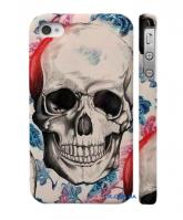 Кейсс рисунком на iPhone 4, 4S Стилизованный череп Кейсс рисунком на iPhone 4, 4S Стилизованный череп