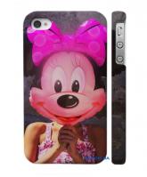 Печать на накладке для iPhone 4, 4S Подружка Микки Печать на накладке для iPhone 4, 4S Подружка Микки